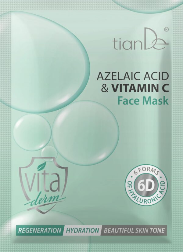 Veido kaukė su azelaino rūgštimi ir vitaminu C, 1 vnt.