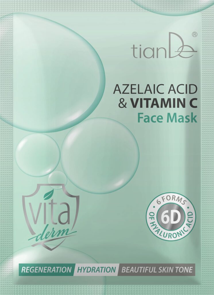 Veido kaukė su azelaino rūgštimi ir vitaminu C, 1 vnt.