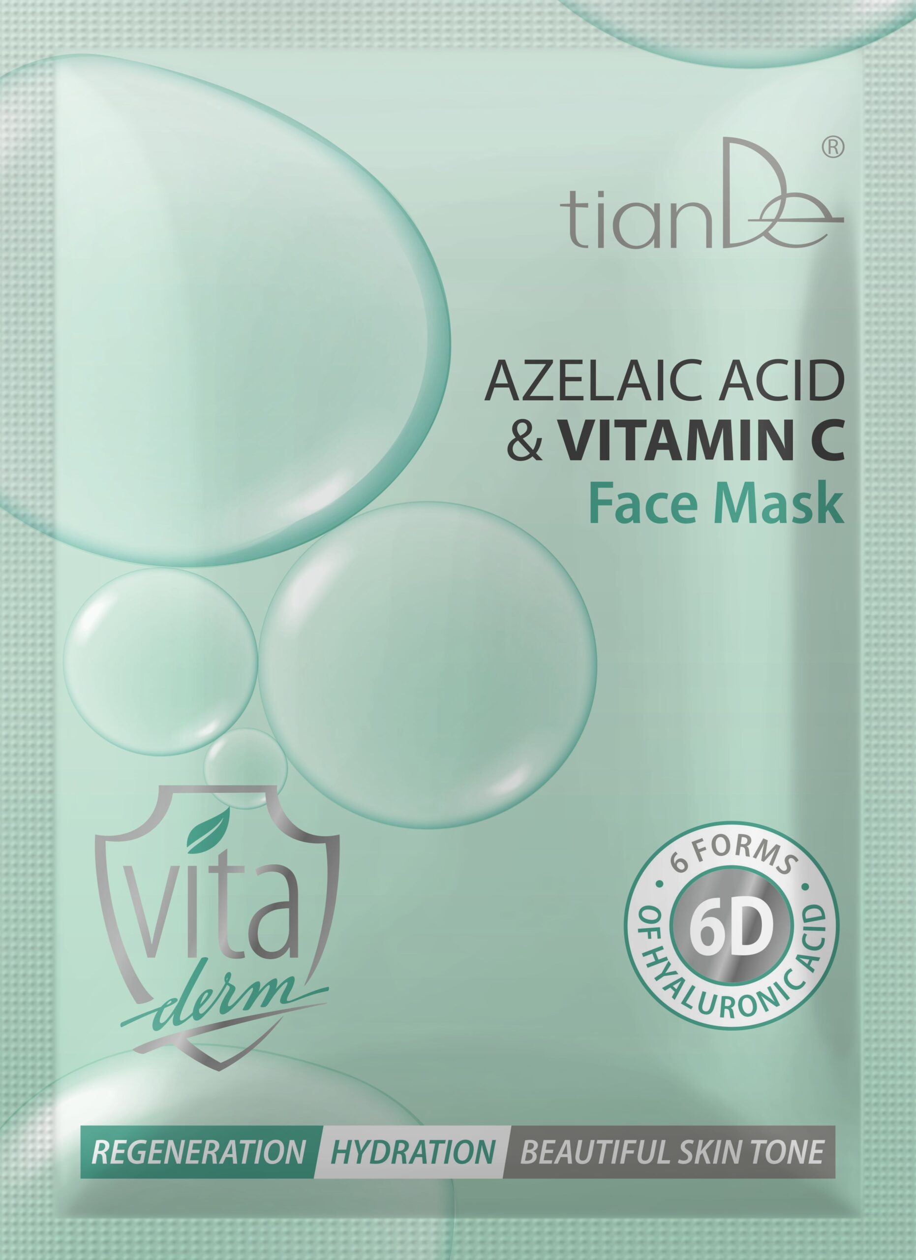 Veido kaukė su azelaino rūgštimi ir vitaminu C, 1 vnt.
