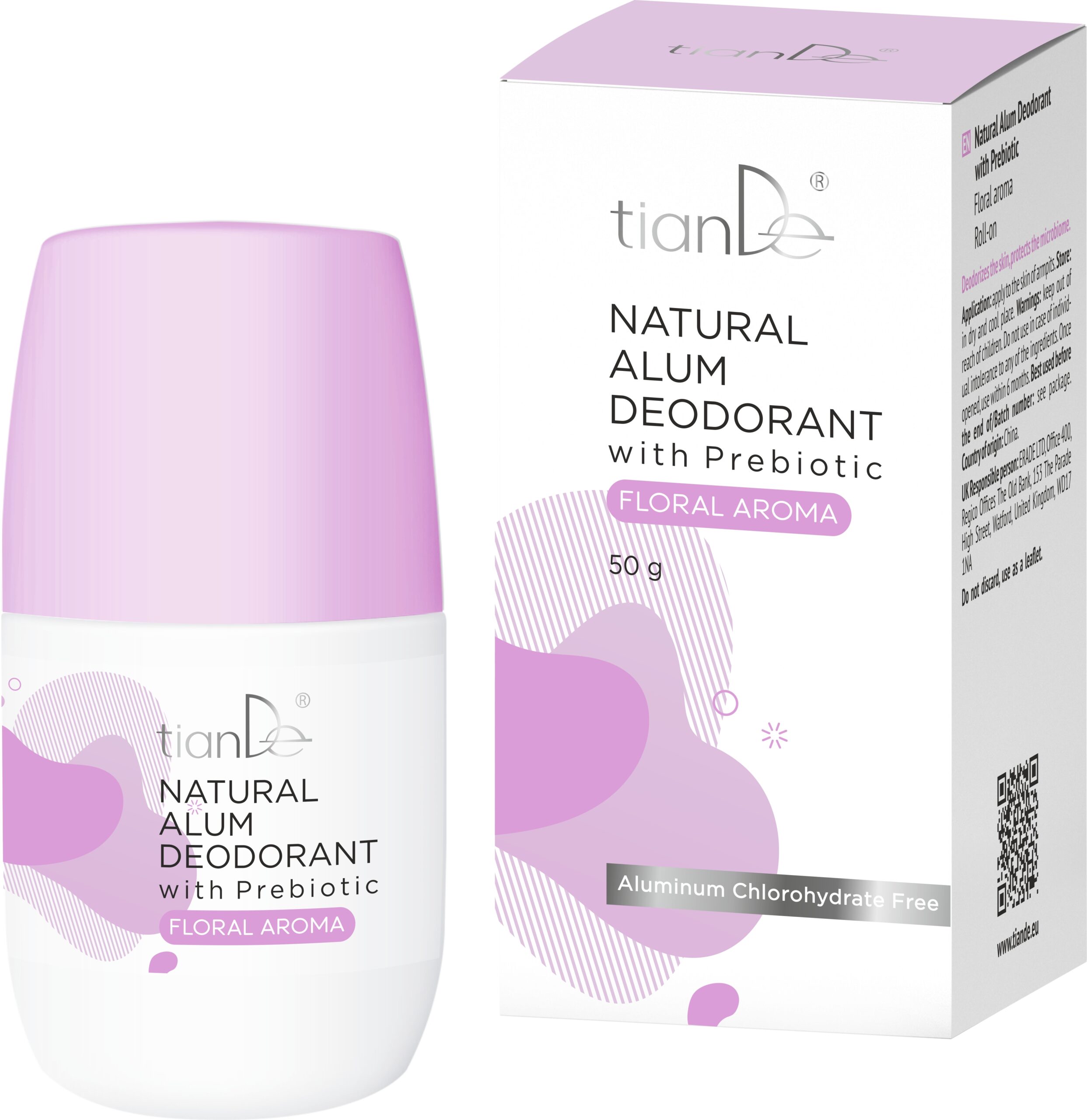 Natūralus alūno dezodorantas su prebiotikais, gėlių aromato, 50 g