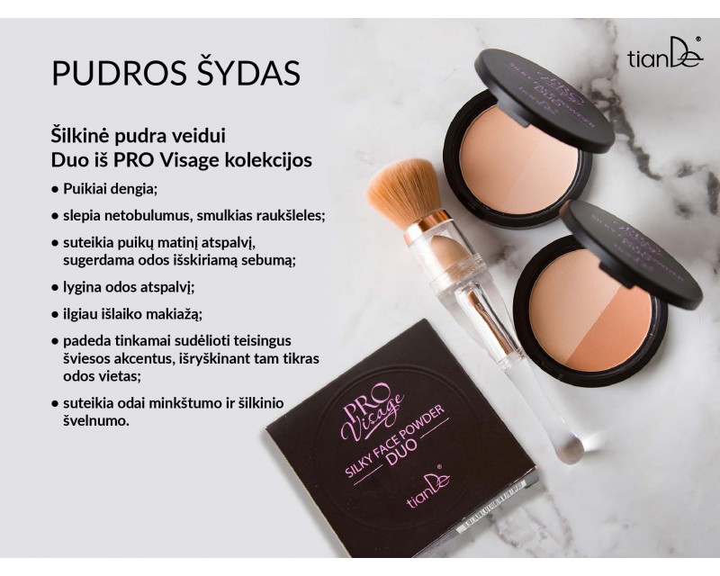 Šilkinė pudra veidui “Duo”, 10g. - Image 3