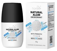 Men’s Choice natūralus alūno dezodorantas su prebiotikais, gaivus, 50 g